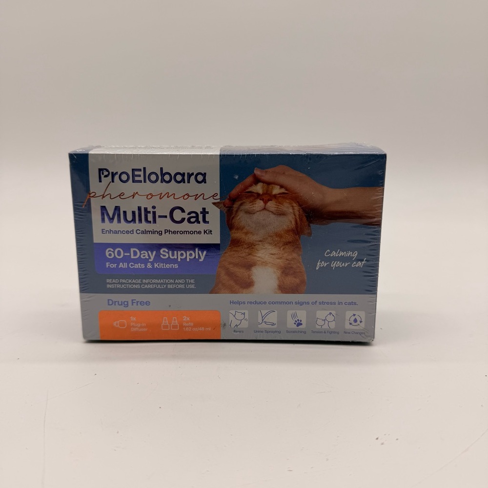 Calming Pheromone Kit for Cats – Multi-Cat – 60 Day Supply – New